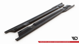 Street+ Seitenschweller Leisten passend für Nissan GTR R35 FL schwarz Hochglanz