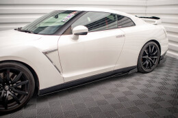Seitenschweller Ansatz Cup Leisten + Flaps für Nissan GTR R35 Facelift