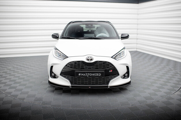 Cup Spoilerlippe Front Ansatz V.3 passend für Toyota Yaris Mk4 schwarz Hochglanz