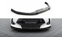 Cup Spoilerlippe Front Ansatz V.3 passend für Toyota Yaris Mk4 schwarz Hochglanz