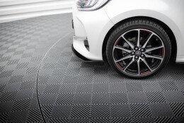 Cup Spoilerlippe Front Ansatz V.3 passend für Toyota Yaris Mk4 schwarz Hochglanz