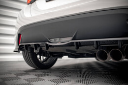 Mittlerer Cup Diffusor Heck Ansatz V.2 passend für Toyota Yaris Mk4 schwarz Hochglanz