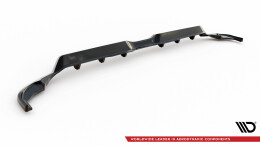 Mittlerer Cup Diffusor Heck Ansatz V.2 passend für Toyota Yaris Mk4 schwarz Hochglanz