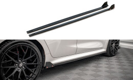 Seitenschweller Ansatz Cup Leisten V.1 passend für + Flaps passend für Toyota Yaris Mk4