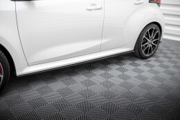 Seitenschweller Ansatz Cup Leisten V.2 passend für Toyota Yaris Mk4 schwarz Hochglanz