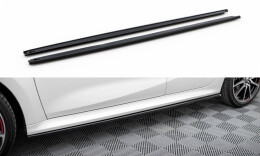 Street+ Seitenschweller Leisten V.2 passend für Toyota Yaris Mk4 schwarz Hochglanz