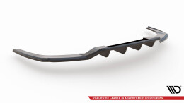 Mittlerer Cup Diffusor Heck Ansatz DTM Look passend für Audi A3 S-Line Limousine 8Y schwarz Hochglanz