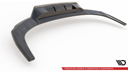Mittlerer Cup Diffusor Heck Ansatz DTM Look passend für Audi A3 S-Line Limousine 8Y schwarz Hochglanz