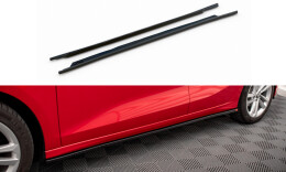 Seitenschweller Ansatz Cup Leisten für Audi A3 8Y schwarz Hochglanz
