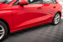 Seitenschweller Ansatz Cup Leisten passend für Audi A3 8Y Carbon Look