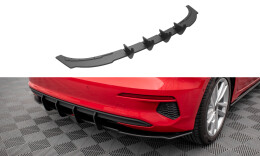 Street Pro Heckschürze Heck Ansatz Diffusor für Audi A3 Sportback 8Y SCHWARZ-ROT