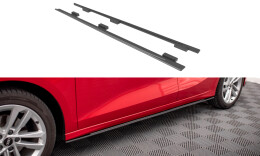 Street Pro Seitenschweller Ansatz Cup Leisten für Audi A3 8Y SCHWARZ