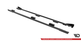 Street Pro Seitenschweller Ansatz Cup Leisten passend für Audi A3 8Y rot+ Hochglanz Flaps