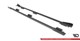 Street Pro Seitenschweller Ansatz Cup Leisten passend für Audi A3 8Y rot+ Hochglanz Flaps