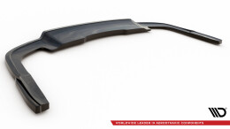 Mittlerer Cup Diffusor Heck Ansatz DTM Look passend für Audi A5 S-Line F5 Facelift schwarz Hochglanz