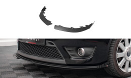 Front Stoßstange Flaps für Ford Fiesta ST Mk6 schwarz Hochglanz