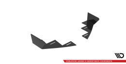 Hintere Seiten Flaps passend für Ford Fiesta ST Mk6 schwarz Hochglanz