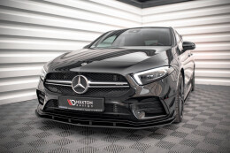 Street Pro Cup Spoilerlippe Front Ansatz für Mercedes A35 AMG / AMG-Line W177 schwarz