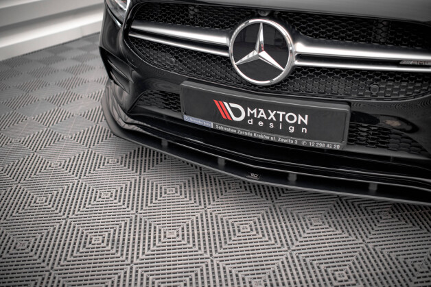 Street Pro Cup Spoilerlippe Front Ansatz für Mercedes A35 AMG AERO / AMG-Line W177 rot