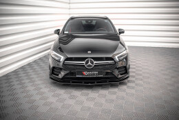 Street Pro Cup Spoilerlippe Front Ansatz für Mercedes A35 AMG AERO / AMG-Line W177 rot