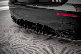 Street Pro Heckschürze Heck Ansatz Diffusor passend für Mercedes A35 AMG Hatchback W177 rot