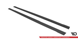 Street Pro Seitenschweller Ansatz Cup Leisten für Mercedes A35 AMG / AMG-Line W177 SCHWARZ