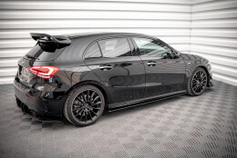 Street Pro Seitenschweller Ansatz Cup Leisten passend für Mercedes A35 AMG / AMG-Line W177 SCHWARZ