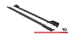 Street Pro Seitenschweller Ansatz Cup Leisten passend für Mercedes A35 AMG / AMG-Line W177 SCHWARZ+ HOCHGLANZ FLAPS