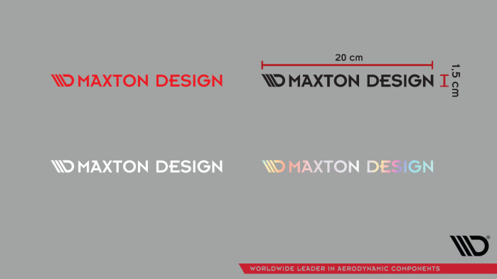 Maxton Sticker Red 04 Aufkleber-Logo in Zeichenfolge 20x1,5 cm rot
