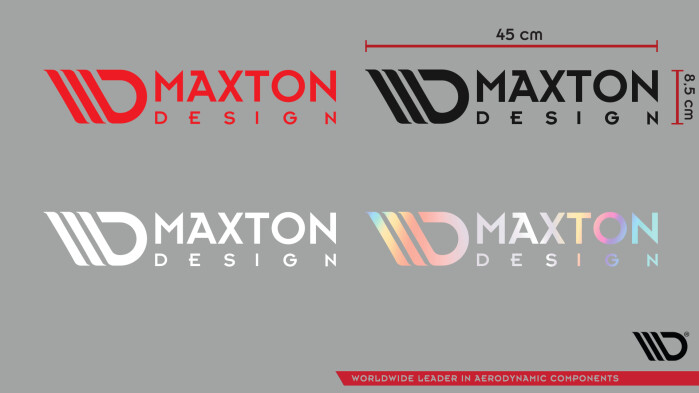 Maxton Design Sticker White 06 Großer Logo-Aufkleber 45x8,5 cm weiß