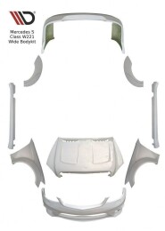 Bodykit Karosserie Kit passend für Mercedes S Klasse Lang W221