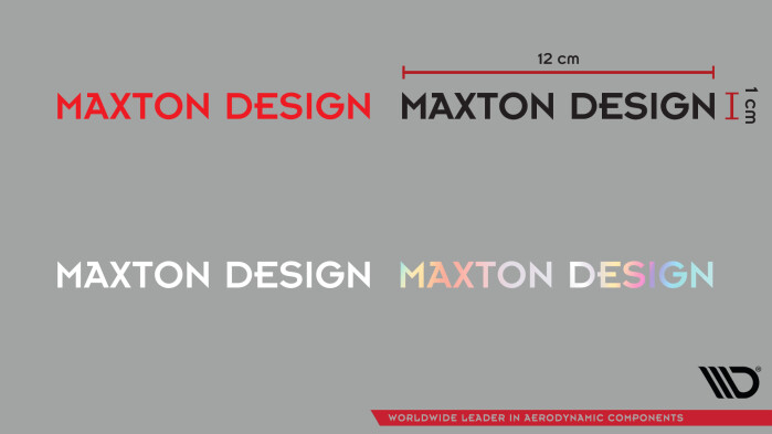 Maxton Design Sticker White 03 Aufkleber Schriftzug ohne Logo 12x1 cm