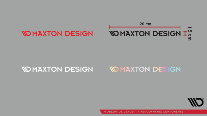 Maxton Design Sticker Black 04 Aufkleber-Logo in Zeichenfolge 20x1,5 cm