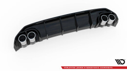 Heck Ansatz Diffusor + Endrohre für Audi A3 S-Line Sportback 8Y