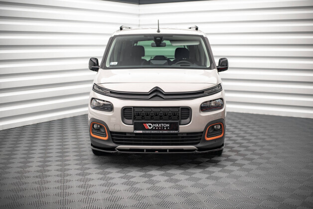 Cup Spoilerlippe Front Ansatz passend für Citroen Berlingo Mk3 schwarz Hochglanz