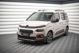 Street+ Spoilerlippe Front Ansatz passend für Citroen Berlingo Mk3 schwarz Hochglanz