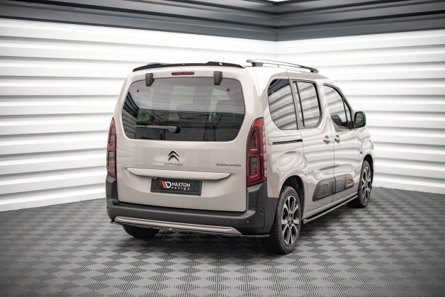 Mittlerer Cup Diffusor Heck Ansatz passend für Citroen Berlingo Mk3 schwarz Hochglanz