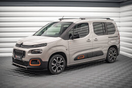 Seitenschweller Ansatz Cup Leisten passend für Citroen Berlingo Mk3 schwarz Hochglanz
