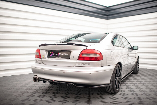 Heck Spoiler Aufsatz Abrisskante passend für Volvo C70 Mk1 schwarz Hochglanz