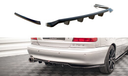 Mittlerer Cup Diffusor Heck Ansatz DTM Look passend für Volvo C70 Mk1 schwarz Hochglanz