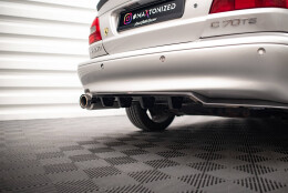 Mittlerer Cup Diffusor Heck Ansatz DTM Look passend für Volvo C70 Mk1 schwarz Hochglanz