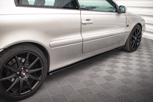 Seitenschweller Ansatz Cup Leisten passend für Volvo C70 Mk1 schwarz Hochglanz