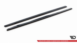 Seitenschweller Ansatz Cup Leisten für Volvo C70 Mk1 schwarz Hochglanz