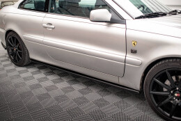 Seitenschweller Ansatz Cup Leisten passend für Volvo C70 Mk1 schwarz Hochglanz