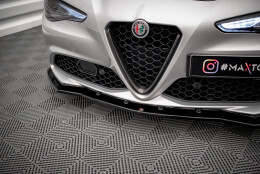 Street+ Spoilerlippe Front Ansatz V.1 passend für Alfa Romeo Giulia Sport schwarz Hochglanz