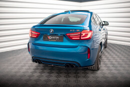 Mittlerer Cup Diffusor Heck Ansatz passend für BMW X6 M F86 schwarz Hochglanz