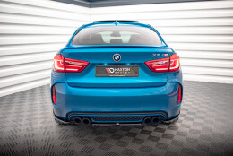 Mittlerer Cup Diffusor Heck Ansatz passend für BMW X6 M F86 schwarz Hochglanz