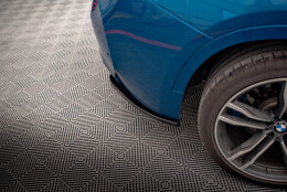 Heck Ansatz Flaps Diffusor passend für BMW X6 M F86 schwarz Hochglanz