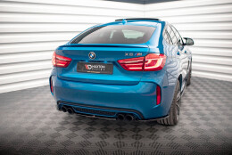Heck Ansatz Flaps Diffusor passend für BMW X6 M F86 schwarz Hochglanz