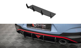 Street Pro Heckschürze Heck Ansatz Diffusor passend für Hyundai I30 N Fastback FL Mk3 schwarz-rot